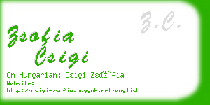 zsofia csigi business card